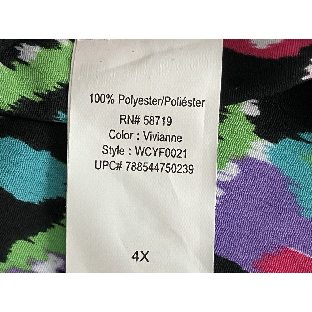 Notations Womens Button Front Blouse Attached Tan… - image 7